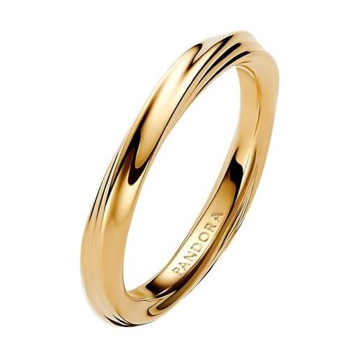 Pandora anello da donna ritorto oro 163888c00, 56/17,8, argento sterling, nessuna pietra preziosa