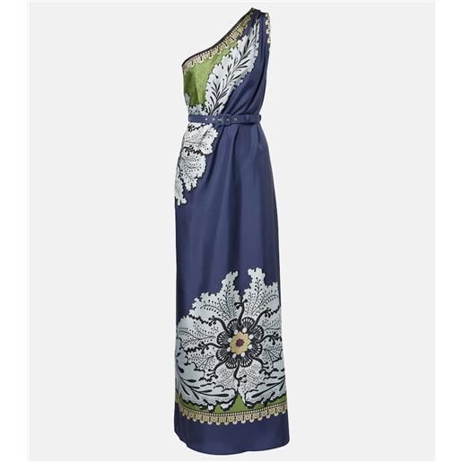 La DoubleJ abito lungo monospalla roy in seta