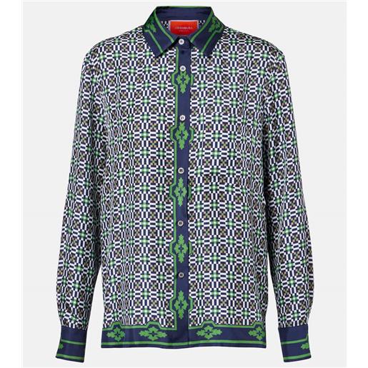 La DoubleJ camicia boy in twill di seta