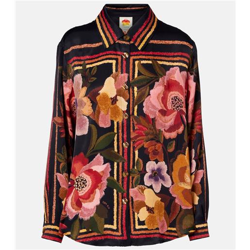 Farm Rio camicia chenille flowers