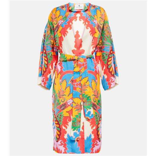 Etro pareo in seta con stampa