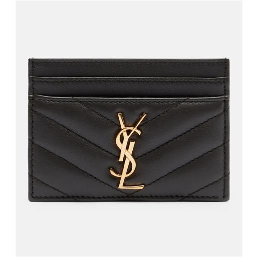 Saint Laurent portacarte cassandre in pelle matelassã©