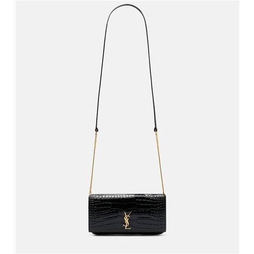Saint Laurent borsa porta smartphone cassandre mini in pelle
