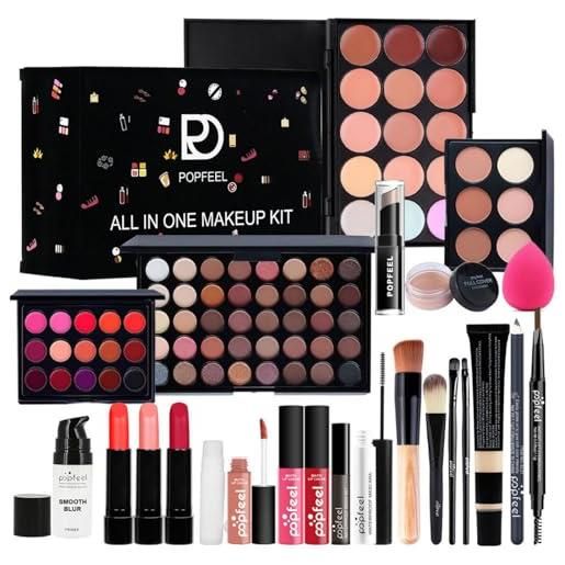Hinourisha set trucchi donna, calendario avvento make up 2025, trousse trucchi ragazza, set make up, con palette di ombretti, correttore, mascara, eyeliner, calendario dell'avvento essence
