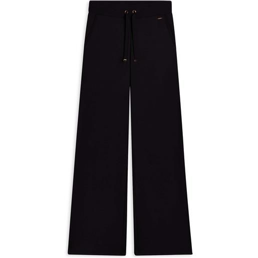 Freddy pantaloni donna wide leg con dettagli micro-trecce