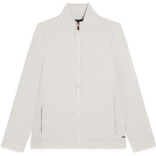 Freddy felpa donna full-zip con inserti in tessuto micro-trecce