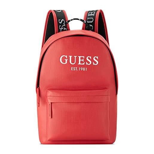 GUESS outfitters backpack designer, zaino, borsa da lavoro, tote, rosso, taglia unica unisex-adulto