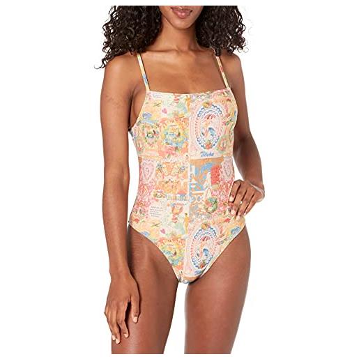 Desigual biki_jamaica costume da bagno one piece, bianco, m donna