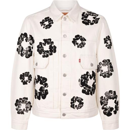Denim Tears giacca denim con stampa x levi's - bianco
