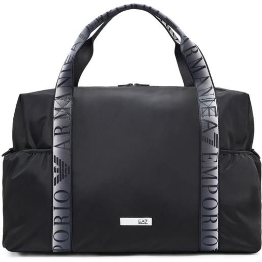 Ea7 Emporio Armani borsone con logo - nero