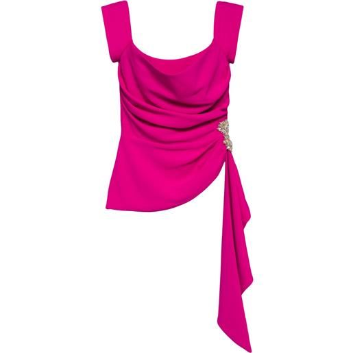 Costarellos abito da sera con cristalli - rosa