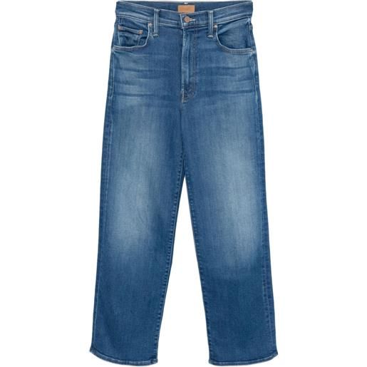 MOTHER jeans dritti the rambler zip flood - blu