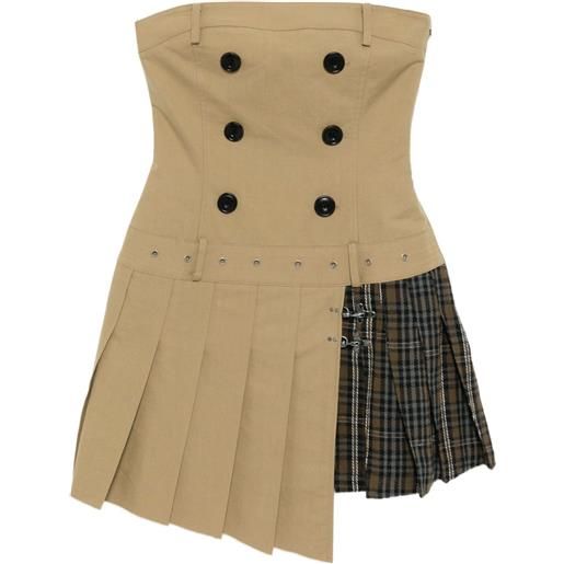 Andersson Bell abito stile trench plissettato - verde