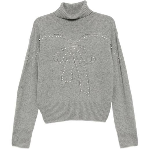 Kimhekim felpa con finte perle - grigio