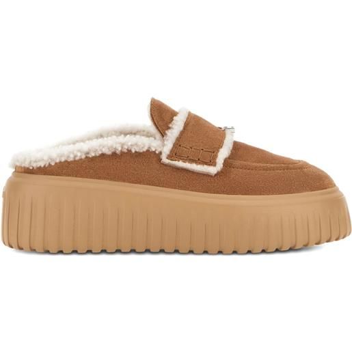 Hogan mules platform a righe h - toni neutri