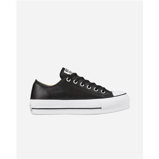 Converse all star platform leather ox w - scarpe sneakers - donna - nero
