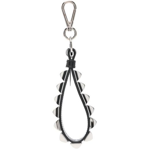 Alexander McQueen portachiavi in pelle con borchie - nero