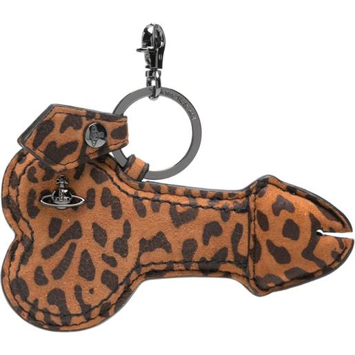 Vivienne Westwood portachiavi con stampa - marrone