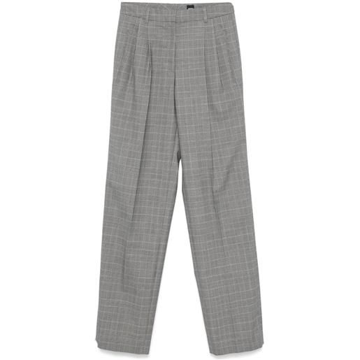 BOSS pantaloni con motivo principe di galles - nero