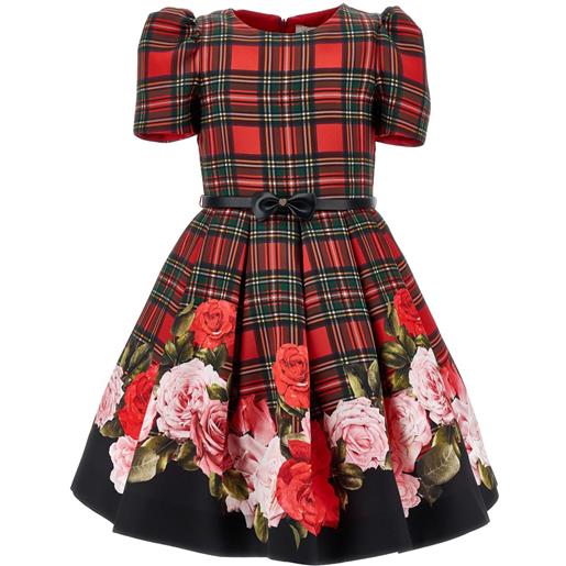 Monnalisa abito a quadri - rosso