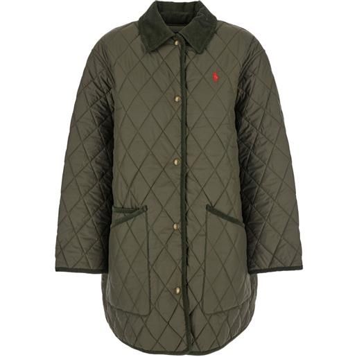 Polo Ralph Lauren giacca trapuntata con colletto a coste - verde