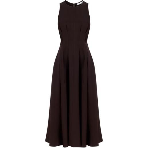 Proenza Schouler White Label abito midi bronwyn plissettato - marrone