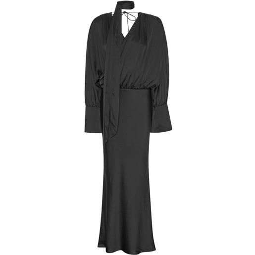 ROTATE BIRGER CHRISTENSEN abito lungo in chiffon - nero