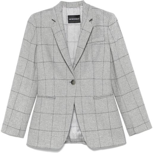 Emporio Armani blazer a quadri - grigio