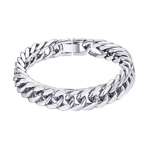 Catena Hip-hop Uomo Donna Catena O Bracciale Cubana In Acciaio Inox Placcato Oro 14K - Taglie Da 4 A 14 Mm, Heavy Catena Cubana Oro - Foto 8