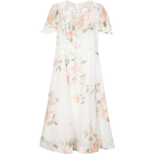 ZIMMERMANN abito midi liftoff flower - toni neutri