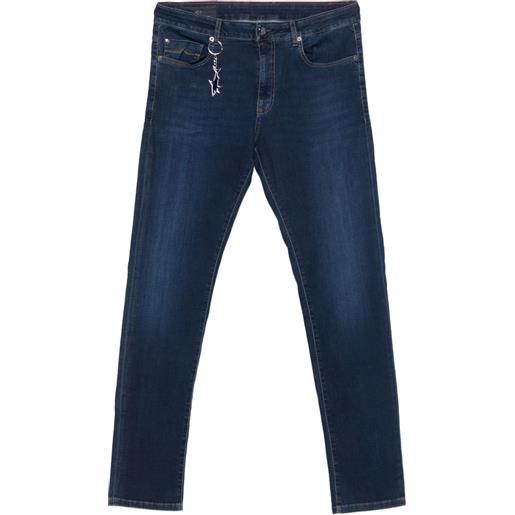 Paul & Shark jeans con portachiavi squalo - blu