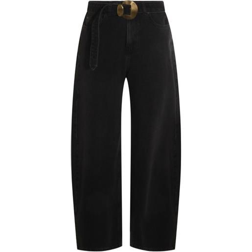 TWINSET jeans con cintura - nero