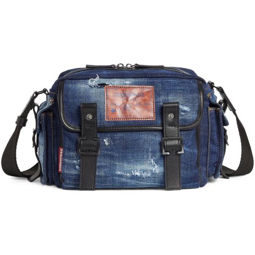 DSQUARED2 borsa messenger five pocket - blu