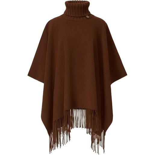 Fabiana Filippi poncho a collo alto - marrone