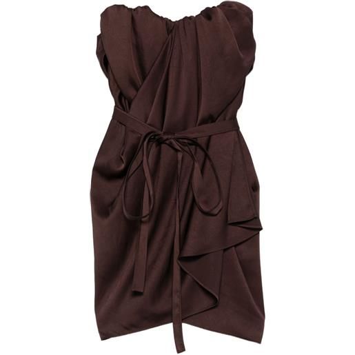 Vivienne Westwood abito corto drappeggiato - marrone