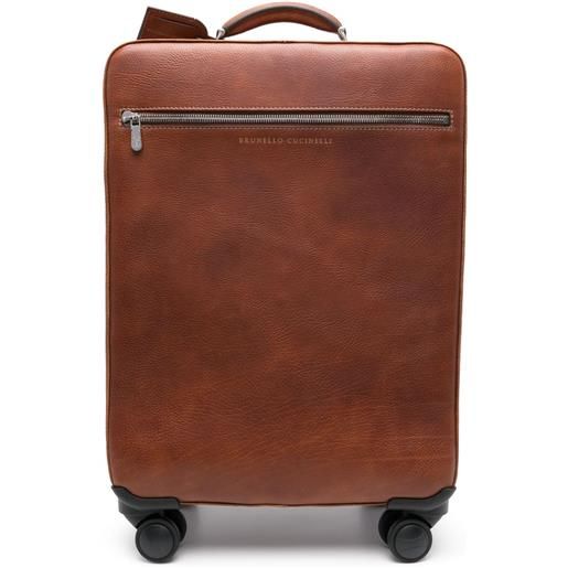 Brunello Cucinelli valigia in pelle - c6608 - copper