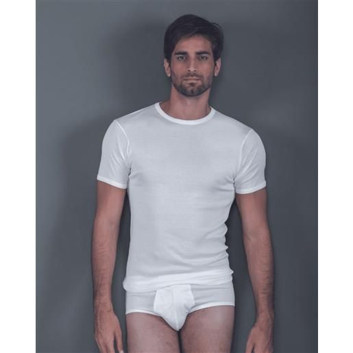 I Magazzini Sorriso art. 513 maglia uomo mezza manica girocollo in filo di scozia - moretta