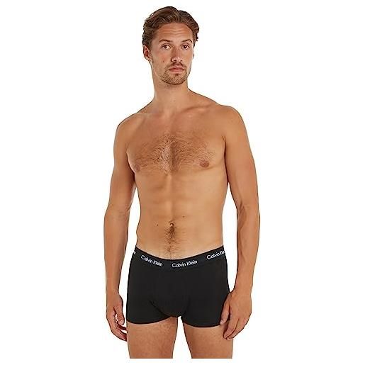 Calvin Klein uomo pantaloncini boxer vita bassa confezione da 5 intimo, nero (black w black wb), l