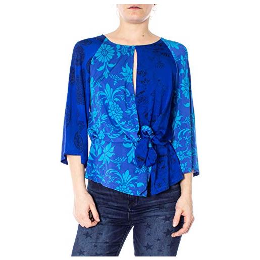 Desigual - maglia a manica lunga - donna blu s
