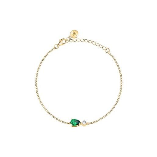 Morellato bracciale donna in argento 925% riciclato, zirconi, collezione tesori - saiw199