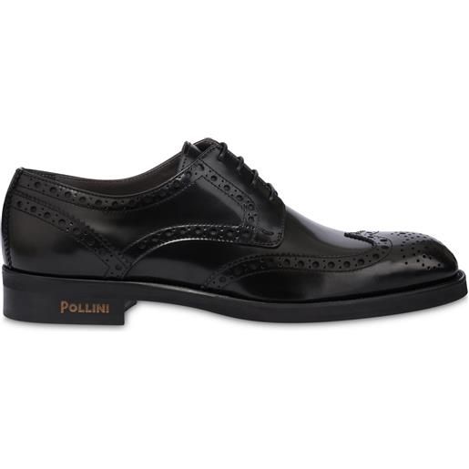 POLLINI derby gentlemen's club in vitello abrasivato con broguering - missing