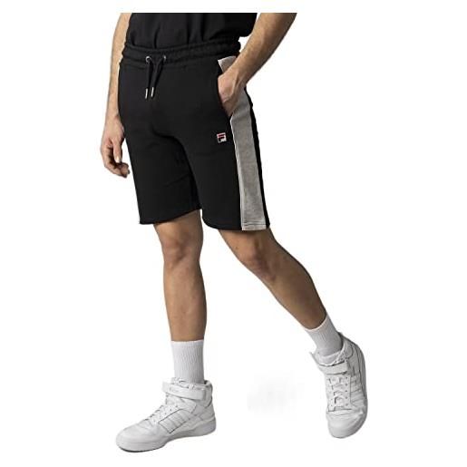 FILA bisag shorts pantaloncini, black beauty-light grey melange-bright white, l uomo