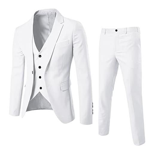 Completo Uomo In Lino Elegante - Giacca E Pantaloni, Regular Fit, Made In Italy, Per Cerimonie