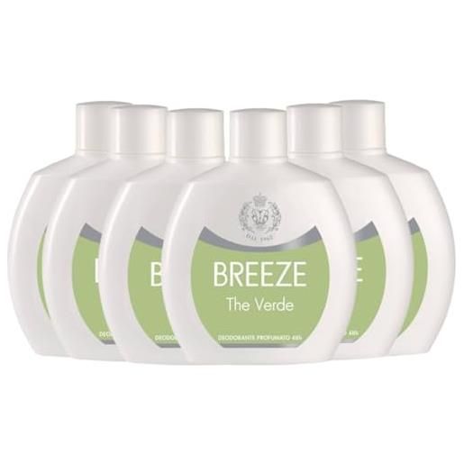 Breeze squeeze deodorante profumato unisex 48h 100 ml (6, Breeze deodorante the verde)