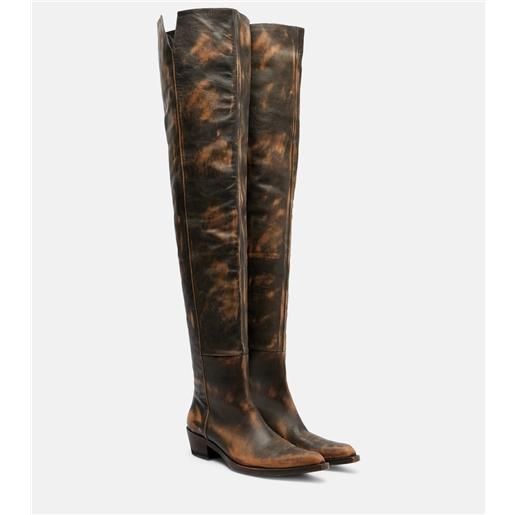 Khaite stivali cuissardes clive 35 in pelle