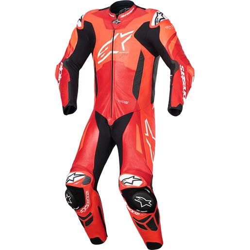 Alpinestars tuta da moto in pelle monopezzo Alpinestars gp plus v4 sprint, compatibile con tech-air, rosso fluo-rosso-bianco-nero, 58