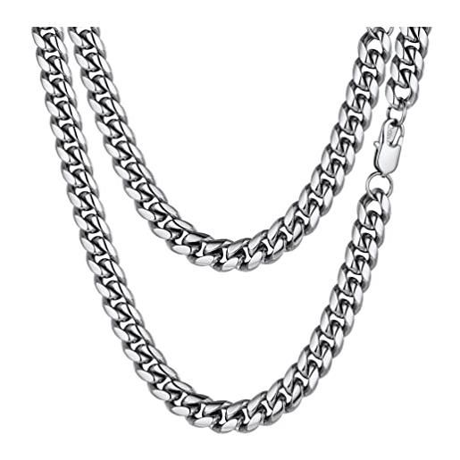 Collana Uomo Donna Cubana Hip Hop - Acciaio Inox - 50 Cm X 12 Mm - Regalo Elegante - Foto 7