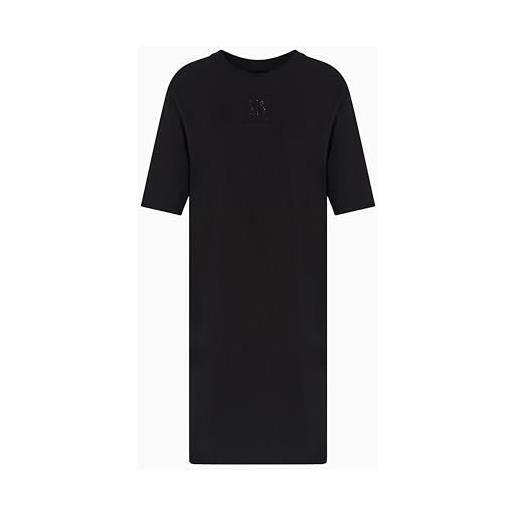 Armani Exchange abito da donna con logo lucido, nero, s