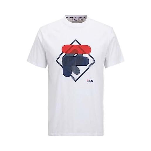 FILA summerfield - maglietta da uomo con logo grafico, colore bianco brillante, taglia xs, bianco, xs