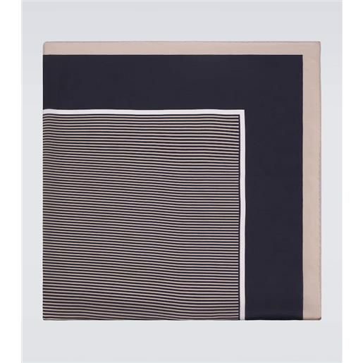 Saint Laurent sciarpa cassandre in charmeuse di seta